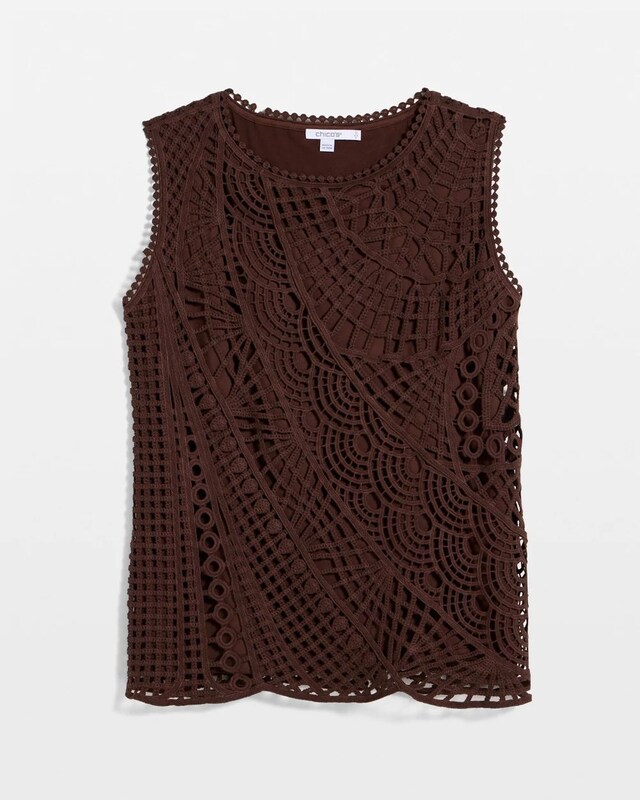 Cotton Crochet Sleeveless Tank - image 5